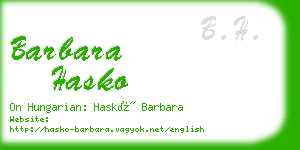 barbara hasko business card